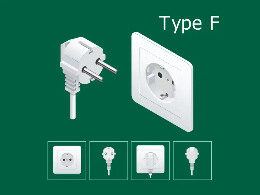Tourist Information: Type F (Schuko – CEE 7/3 socket and CEE 7/4 plug)