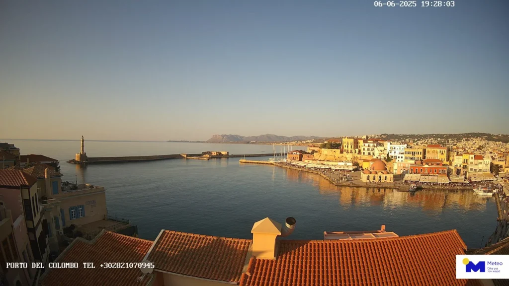 Chania webcam old harbour +25 live cameras
